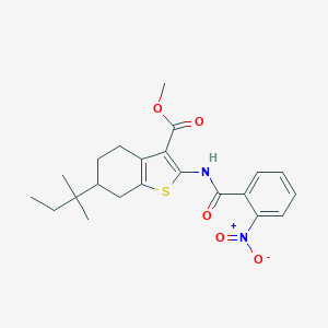 Methyl 2-({2-nitrobenzoyl}amino)-6-tert-pentyl-4,5,6,7-tetrahydro-1-benzothiophene-3-carboxylate