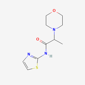 molecular formula C10H15N3O2S B4436230 2-(4-morpholinyl)-N-1,3-thiazol-2-ylpropanamide 