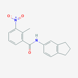 molecular formula C17H16N2O3 B443625 N-(2,3-dihydro-1H-inden-5-yl)-2-methyl-3-nitrobenzamide 