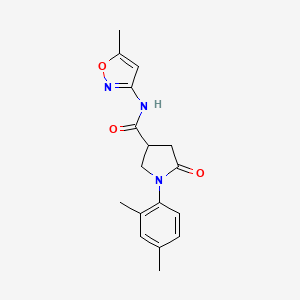 molecular formula C17H19N3O3 B4436254 1-(2,4-dimethylphenyl)-N-(5-methyl-3-isoxazolyl)-5-oxo-3-pyrrolidinecarboxamide 