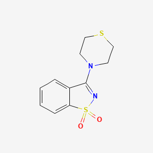 molecular formula C11H12N2O2S2 B4436275 3-(4-thiomorpholinyl)-1,2-benzisothiazole 1,1-dioxide 