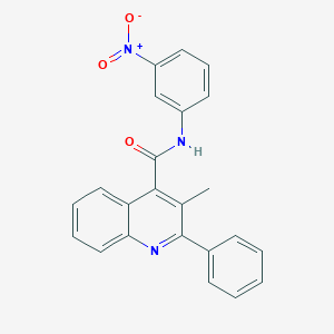 3-methyl-N-(3-nitrophenyl)-2-phenylquinoline-4-carboxamide