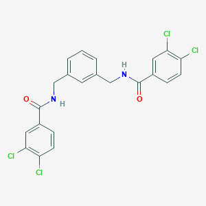 molecular formula C22H16Cl4N2O2 B443632 3,4-dichloro-N-(3-{[(3,4-dichlorobenzoyl)amino]methyl}benzyl)benzamide 