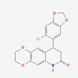 9-(6-chloro-1,3-benzodioxol-5-yl)-2,3,8,9-tetrahydro[1,4]dioxino[2,3-g]quinolin-7(6H)-one