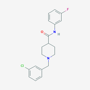 molecular formula C19H20ClFN2O B4436329 1-(3-chlorobenzyl)-N-(3-fluorophenyl)-4-piperidinecarboxamide 