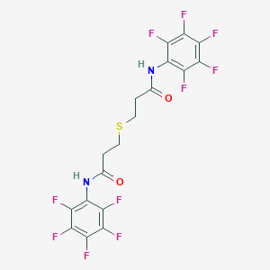 molecular formula C18H10F10N2O2S B443633 3-{[3-oxo-3-(2,3,4,5,6-pentafluoroanilino)propyl]sulfanyl}-N-(2,3,4,5,6-pentafluorophenyl)propanamide 