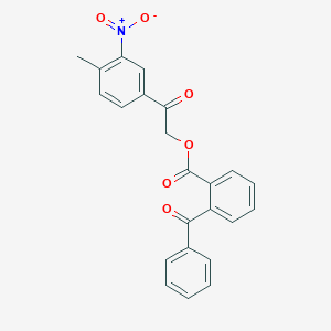 molecular formula C23H17NO6 B443635 2-(4-Methyl-3-nitrophenyl)-2-oxoethyl 2-(phenylcarbonyl)benzoate 