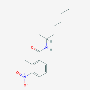 molecular formula C15H22N2O3 B443636 3-nitro-2-methyl-N-(1-methylhexyl)benzamide 