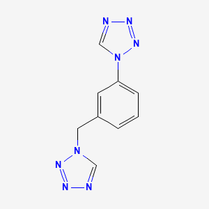 molecular formula C9H8N8 B4436376 1-[3-(1H-tetrazol-1-yl)benzyl]-1H-tetrazole 