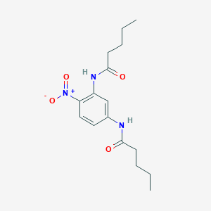 molecular formula C16H23N3O4 B443638 N-[2-nitro-5-(pentanoylamino)phenyl]pentanamide 