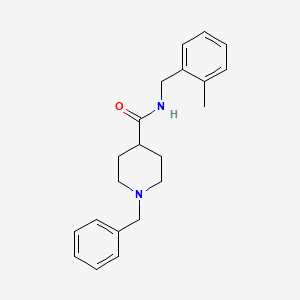 molecular formula C21H26N2O B4436382 1-benzyl-N-(2-methylbenzyl)-4-piperidinecarboxamide 