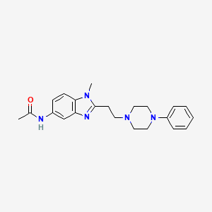 N-{1-methyl-2-[2-(4-phenyl-1-piperazinyl)ethyl]-1H-benzimidazol-5-yl}acetamide