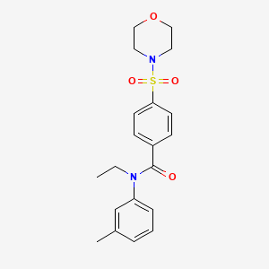 molecular formula C20H24N2O4S B4436407 N-ethyl-N-(3-methylphenyl)-4-(4-morpholinylsulfonyl)benzamide 