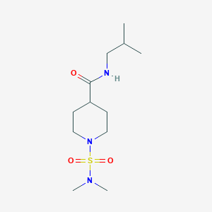 molecular formula C12H25N3O3S B4436411 1-[(dimethylamino)sulfonyl]-N-isobutyl-4-piperidinecarboxamide 