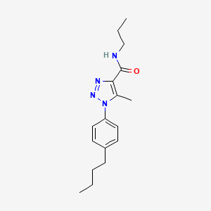 molecular formula C17H24N4O B4436425 1-(4-butylphenyl)-5-methyl-N-propyl-1H-1,2,3-triazole-4-carboxamide 