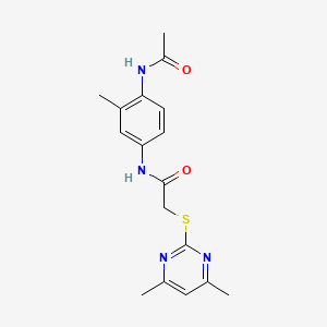 N-[4-(acetylamino)-3-methylphenyl]-2-[(4,6-dimethyl-2-pyrimidinyl)thio]acetamide