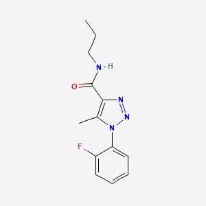 molecular formula C13H15FN4O B4436484 1-(2-fluorophenyl)-5-methyl-N-propyl-1H-1,2,3-triazole-4-carboxamide 