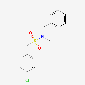molecular formula C15H16ClNO2S B4436492 N-benzyl-1-(4-chlorophenyl)-N-methylmethanesulfonamide 