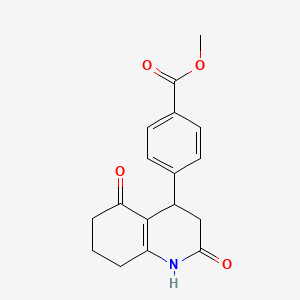 molecular formula C17H17NO4 B4436496 methyl 4-(2,5-dioxo-1,2,3,4,5,6,7,8-octahydro-4-quinolinyl)benzoate 