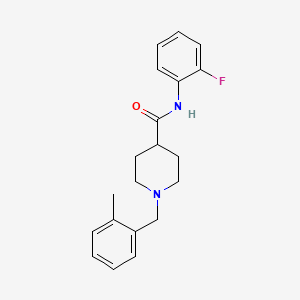molecular formula C20H23FN2O B4436512 N-(2-fluorophenyl)-1-(2-methylbenzyl)-4-piperidinecarboxamide 