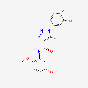 molecular formula C19H19ClN4O3 B4436532 1-(3-chloro-4-methylphenyl)-N-(2,5-dimethoxyphenyl)-5-methyl-1H-1,2,3-triazole-4-carboxamide 