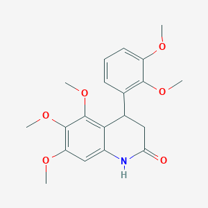 molecular formula C20H23NO6 B4436541 4-(2,3-dimethoxyphenyl)-5,6,7-trimethoxy-3,4-dihydro-2(1H)-quinolinone 