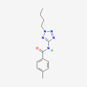 molecular formula C13H17N5O B4436554 N-(2-butyl-2H-tetrazol-5-yl)-4-methylbenzamide 