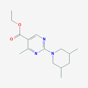 molecular formula C15H23N3O2 B4436565 ethyl 2-(3,5-dimethyl-1-piperidinyl)-4-methyl-5-pyrimidinecarboxylate 
