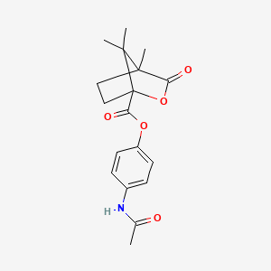 molecular formula C18H21NO5 B4436569 4-(acetylamino)phenyl 4,7,7-trimethyl-3-oxo-2-oxabicyclo[2.2.1]heptane-1-carboxylate 