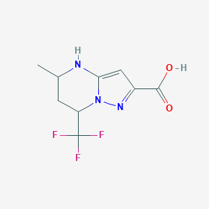 molecular formula C9H10F3N3O2 B443657 5-甲基-7-(三氟甲基)-4,5,6,7-四氢吡唑并[1,5-a]嘧啶-2-羧酸 CAS No. 332851-36-2