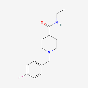 molecular formula C15H21FN2O B4436586 N-ethyl-1-(4-fluorobenzyl)-4-piperidinecarboxamide 