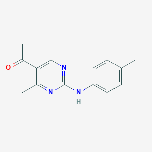 molecular formula C15H17N3O B4436598 1-{2-[(2,4-dimethylphenyl)amino]-4-methyl-5-pyrimidinyl}ethanone 