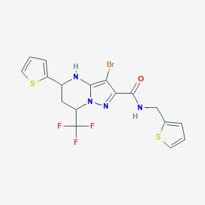 3-bromo-5-(2-thienyl)-N-(2-thienylmethyl)-7-(trifluoromethyl)-4,5,6,7-tetrahydropyrazolo[1,5-a]pyrimidine-2-carboxamide