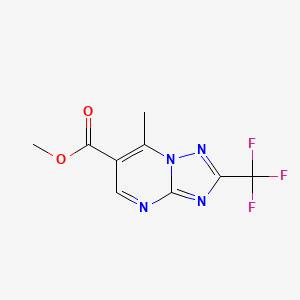 molecular formula C9H7F3N4O2 B4436619 methyl 7-methyl-2-(trifluoromethyl)[1,2,4]triazolo[1,5-a]pyrimidine-6-carboxylate 