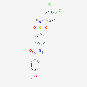 molecular formula C20H16Cl2N2O4S B443662 N-{4-[(3,4-dichloroanilino)sulfonyl]phenyl}-4-methoxybenzamide 