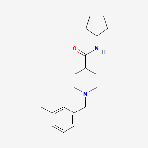 molecular formula C19H28N2O B4436623 N-cyclopentyl-1-(3-methylbenzyl)-4-piperidinecarboxamide 