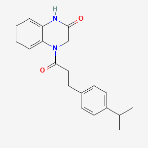 molecular formula C20H22N2O2 B4436625 4-[3-(4-isopropylphenyl)propanoyl]-3,4-dihydro-2(1H)-quinoxalinone 