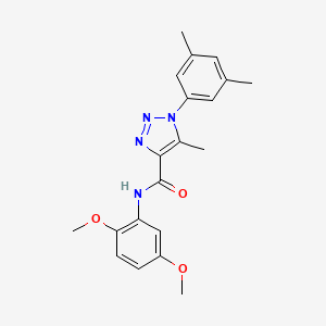 molecular formula C20H22N4O3 B4436626 N-(2,5-dimethoxyphenyl)-1-(3,5-dimethylphenyl)-5-methyl-1H-1,2,3-triazole-4-carboxamide 
