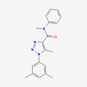 molecular formula C19H20N4O B4436641 1-(3,5-dimethylphenyl)-N,5-dimethyl-N-phenyl-1H-1,2,3-triazole-4-carboxamide 