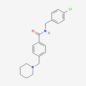 N-(4-chlorobenzyl)-4-(1-piperidinylmethyl)benzamide