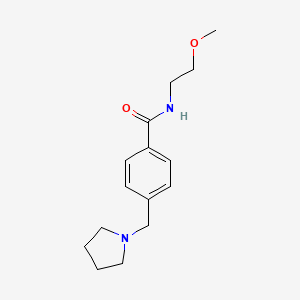 molecular formula C15H22N2O2 B4436653 N-(2-methoxyethyl)-4-(1-pyrrolidinylmethyl)benzamide 