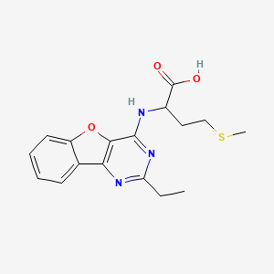molecular formula C17H19N3O3S B4436666 N-(2-ethyl[1]benzofuro[3,2-d]pyrimidin-4-yl)methionine 