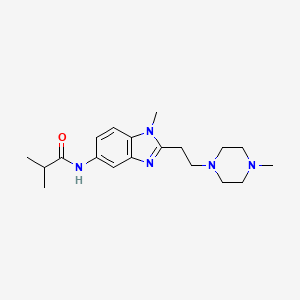 2-methyl-N-{1-methyl-2-[2-(4-methyl-1-piperazinyl)ethyl]-1H-benzimidazol-5-yl}propanamide