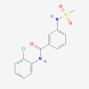 molecular formula C14H13ClN2O3S B4436706 N-(2-chlorophenyl)-3-[(methylsulfonyl)amino]benzamide 