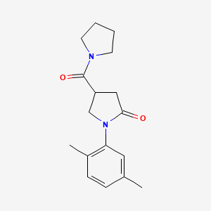 molecular formula C17H22N2O2 B4436727 1-(2,5-dimethylphenyl)-4-(1-pyrrolidinylcarbonyl)-2-pyrrolidinone 