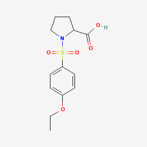 molecular formula C13H17NO5S B4436733 1-[(4-ethoxyphenyl)sulfonyl]proline 