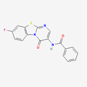 molecular formula C17H10FN3O2S B4436735 N-(8-fluoro-4-oxo-4H-pyrimido[2,1-b][1,3]benzothiazol-3-yl)benzamide 