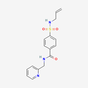 molecular formula C16H17N3O3S B4436742 4-[(allylamino)sulfonyl]-N-(2-pyridinylmethyl)benzamide 