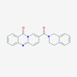 molecular formula C22H17N3O2 B4436774 8-(3,4-dihydro-2(1H)-isoquinolinylcarbonyl)-11H-pyrido[2,1-b]quinazolin-11-one 