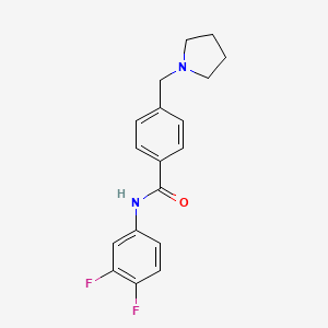 N-(3,4-difluorophenyl)-4-(1-pyrrolidinylmethyl)benzamide